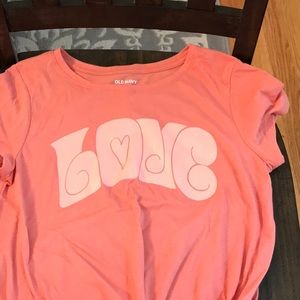 Girls old navy shirt sleeve t shirt size 14-16